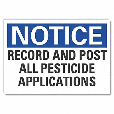 Chemicals Notice Lbl 3.5x5in Polyester