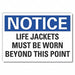 Life Jackets Notice Rflct Lbl 10inx14in