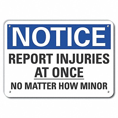 Rflct Accdnt Reporting Note Sign 10x14in