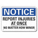 Rflct Accdnt Reporting Note Sign 7x10in