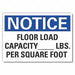 Floor Load Notice Lbl 3.5x5in Polyester