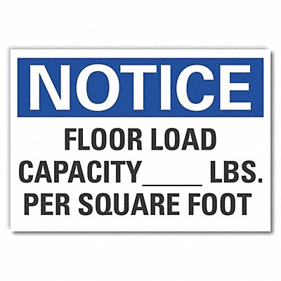 Notice Sign 10inx14in Non-PVC Polymer