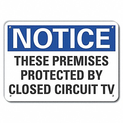 Rflctv Surveillance Notice Sign 10x14in