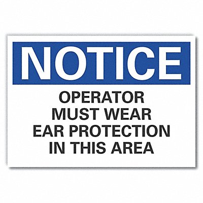 Hearing Notice Lbl 10inx14in Polyester