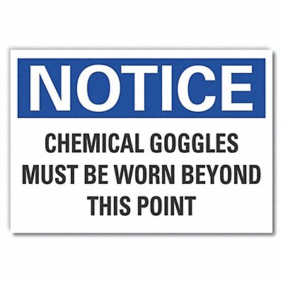 Eye Notice Label 10inx14in Polyester