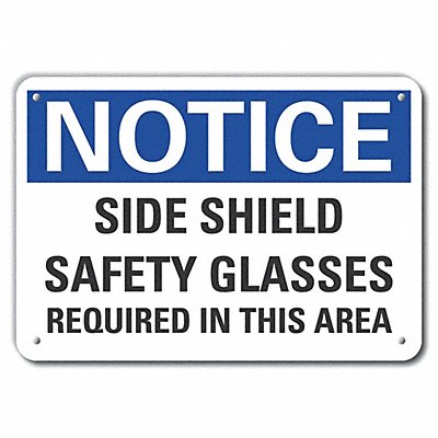 Plastic Eye Notice Sign 10x14in Plastic