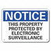 Rflctv Surveillance Notice Sign 10x14in