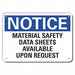 Alum Msds Information Notice Sign 7x10in