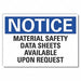 Msds Information Note Rflct Lbl 10x14in