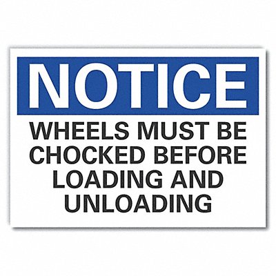Notice Sign 10in x 14in Non-PVC Polymer