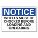 Chock Wheels Notice Lbl 5x7in Polyester