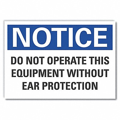 Ear Notice Label 3.5in x 5in Polyester