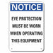 Alum Eye Notice Sign 10x7in Alum