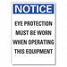 Eye Notice Label 5in x 3.5in Polyester