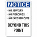 Notice Sign 10 in x 7 in Non-PVC Polymer