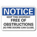 Rflct Door Instrction Notice Sign 7x10in