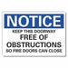 Door Instrction Notice Rflct Lbl 10x14in