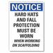 Hard Hat Notice Rflct Label 7inx5in