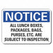 Aluminum Inspection Notice Sign 7x10in