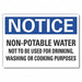 Potable Water Notice Rflctv Labl 3.5x5in