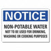 Potable Water Notice Lbl 3.5x5in Polyest