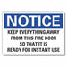 Fire Door Notice Label 5x7in Polyester