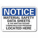 Msds Info Notice Sign 7x10in Plastic