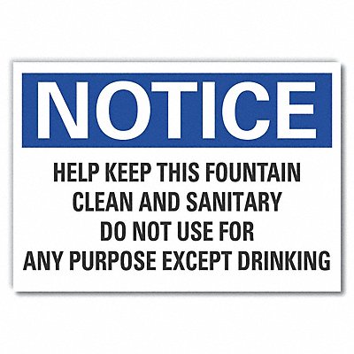 Cleaning Notice Lbl 3 1/2x5in Polyester