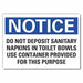 Notice Sign 10 x 14 in Non-PVC Polymer