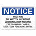 Msds Information Note Rflct Lbl 3.5x5in