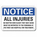 Rflct Accdnt Reporting Note Sign 10x14in