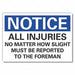 Notice Sign 10in x 14in Non-PVC Polymer