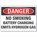 No Smoking Danger Lbl 10x14in Polyester