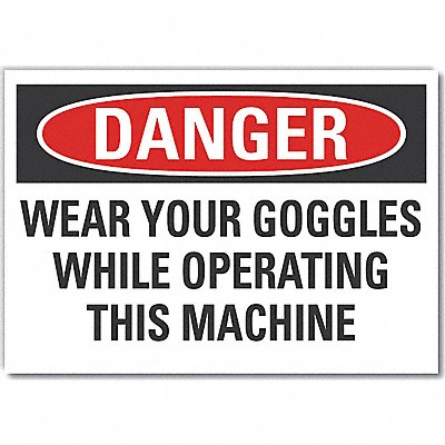 Danger Sign 10in x 14in Non-PVC Polymer