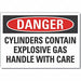 Cyl Handling Danger Rflct Lbl 3.5x5in