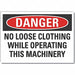 Machine Operat Danger Rflct Lbl 10x14in