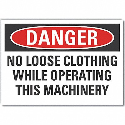 Machine Operation Danger Lbl 7x10in