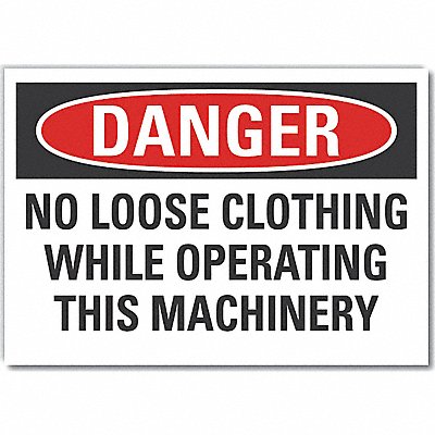 Machine Operat Danger Rflct Lbl 3.5x5in