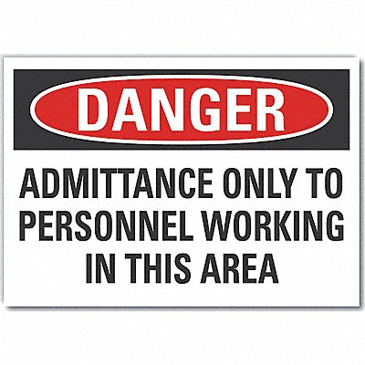 Danger Sign 10in x 14in Non-PVC Polymer