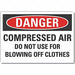 Compressed Air Danger Rflct Lbl 3.5x5in