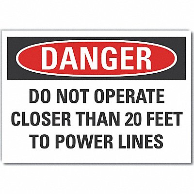 Danger Sign 10in x 14in Non-PVC Polymer