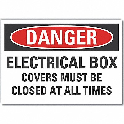 Danger Sign 7 inx10 in Non-PVC Polymer