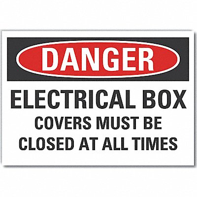 Elec Panel Danger Labl 3.5x5in Polyester