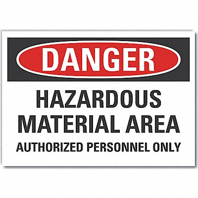 Hazardous Mtrl Danger Rflct Lbl 5x7in