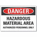 Hazardous Mtrl Danger Rflct Lbl 10x14in