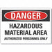 Hzrdous Mtrl Danger Lbl 3.5x5in Polyest