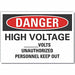 High Voltage Danger Rflctv Label 5inx7in