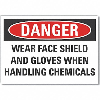 Eye  Hand Danger Rflct Lbl 7inx10in