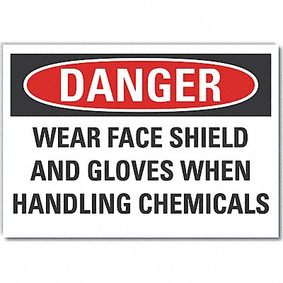 Eye  Hand Danger Rflct Lbl 10inx14in
