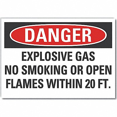 No Smoking Danger Rflct Lbl 10inx14in